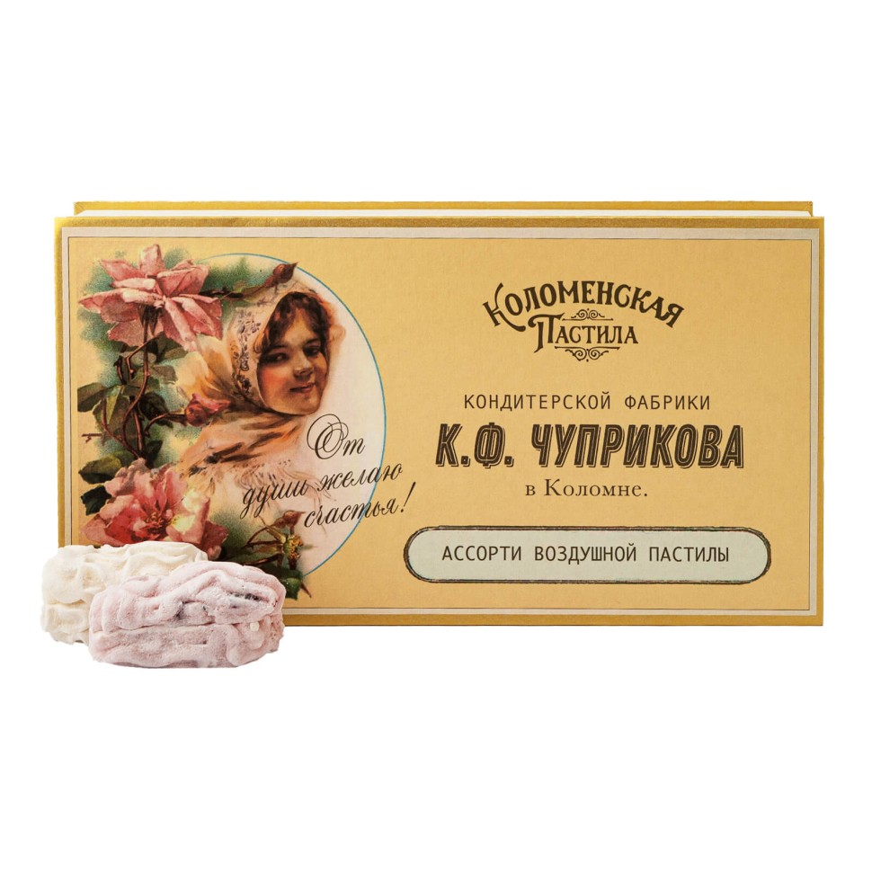 Ассорти воздушной пастилы палочками «От души желаю счастья!»