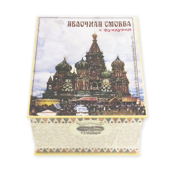 Конфекты пастильные «Василий Блаженный» (яблочная смоква в шоколаде с орехом)